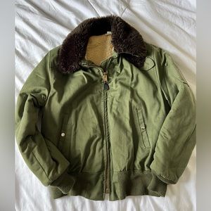 Vintage B-15 style Green Bomber Jacket